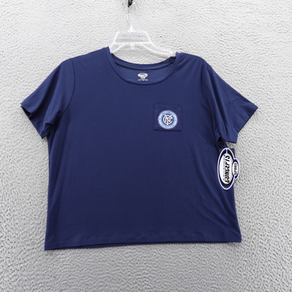 NYC Football‎ Club Ladies Sleepwear Tee Shirt XL Blue Boxy NWT